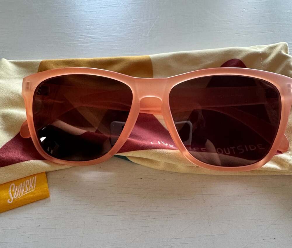 Sunski Sunglasses Special Edition Sun Club Matte Pinkish Frame With Pouch
